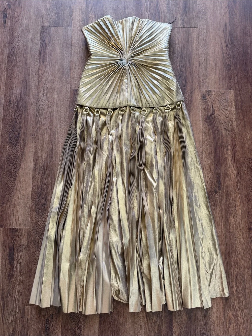 Acler Fintry Maxi Gold Dress - Picture 4 of 9